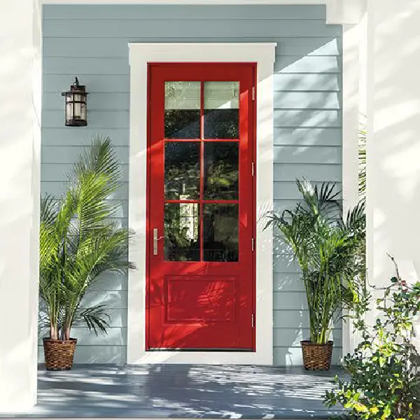 red front door